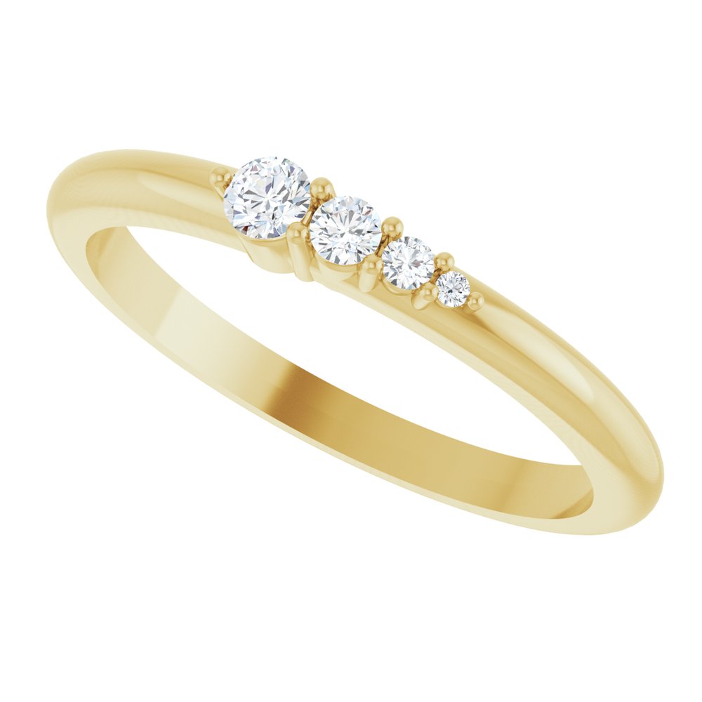 Graduated Diamond Stackable Ring
