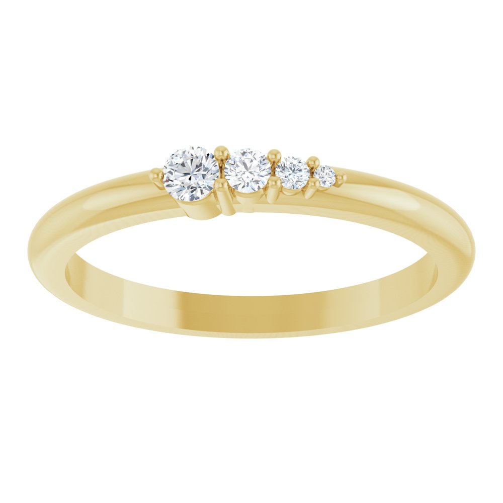 Graduated Diamond Stackable Ring