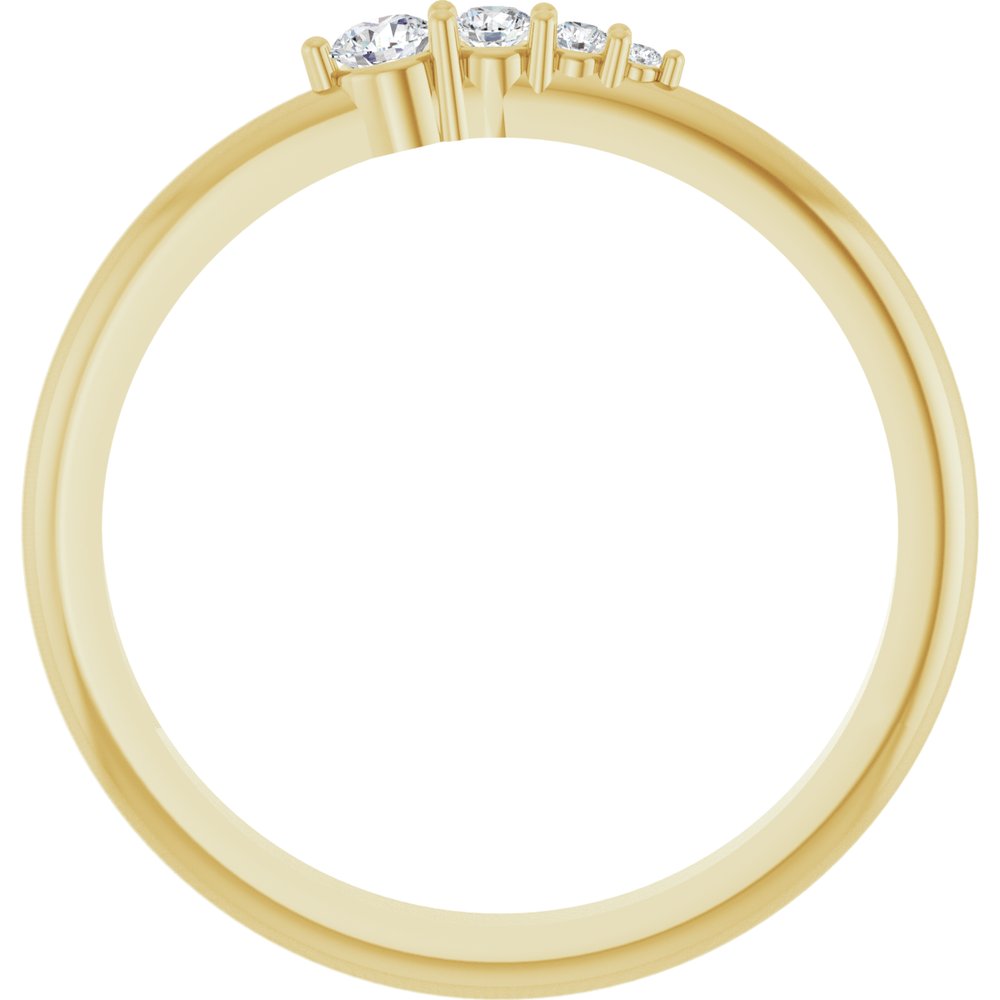 Graduated Diamond Stackable Ring