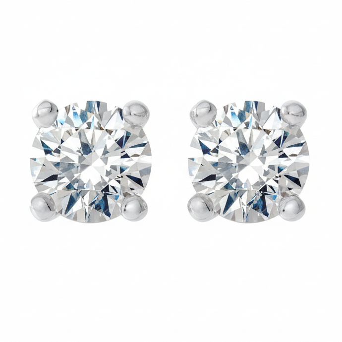 Natural Diamond Stud Earrings