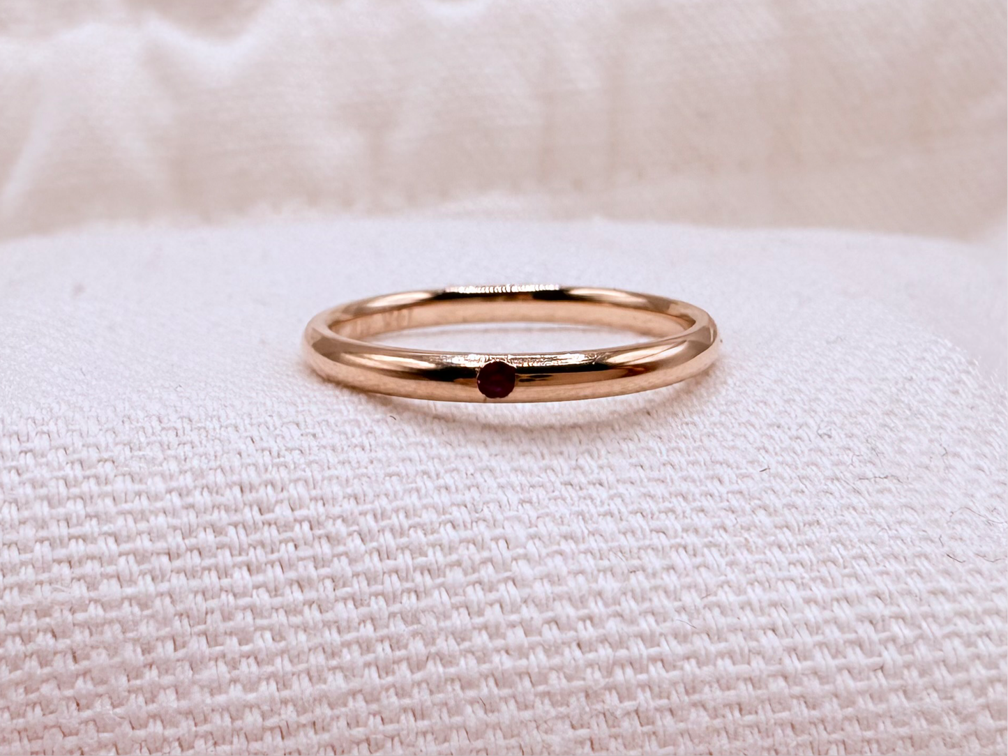 Gold Ring with Ruby