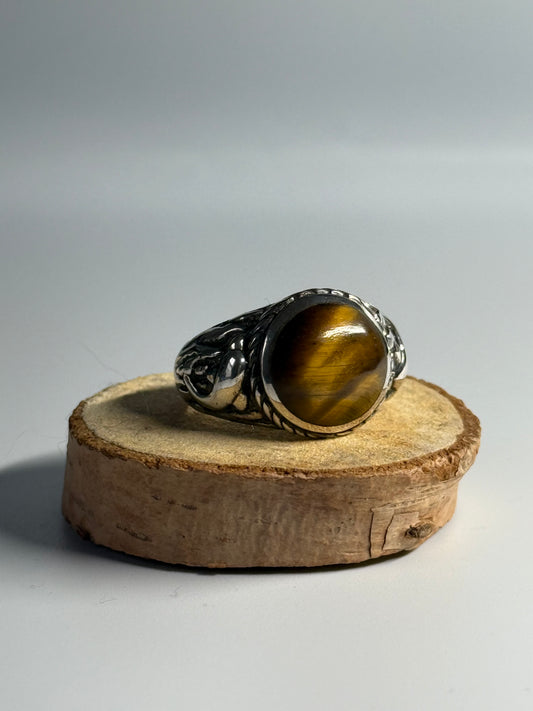 Tigers Eye Dolphin Ring