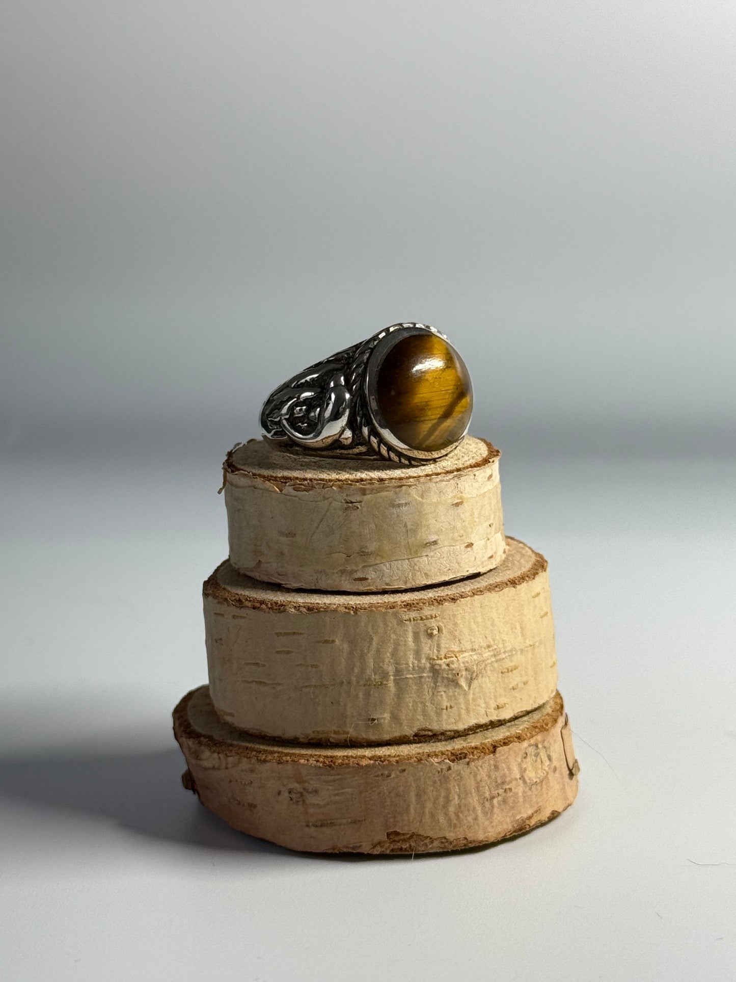 Tigers Eye Dolphin Ring